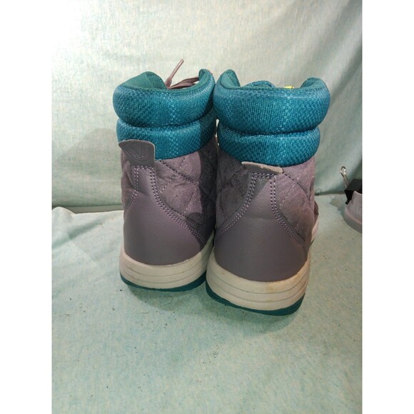 Ryka womens shoes hitops sneakers lace green aurora gray 8W quilted comfort - Picture 4 of 6